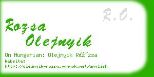 rozsa olejnyik business card